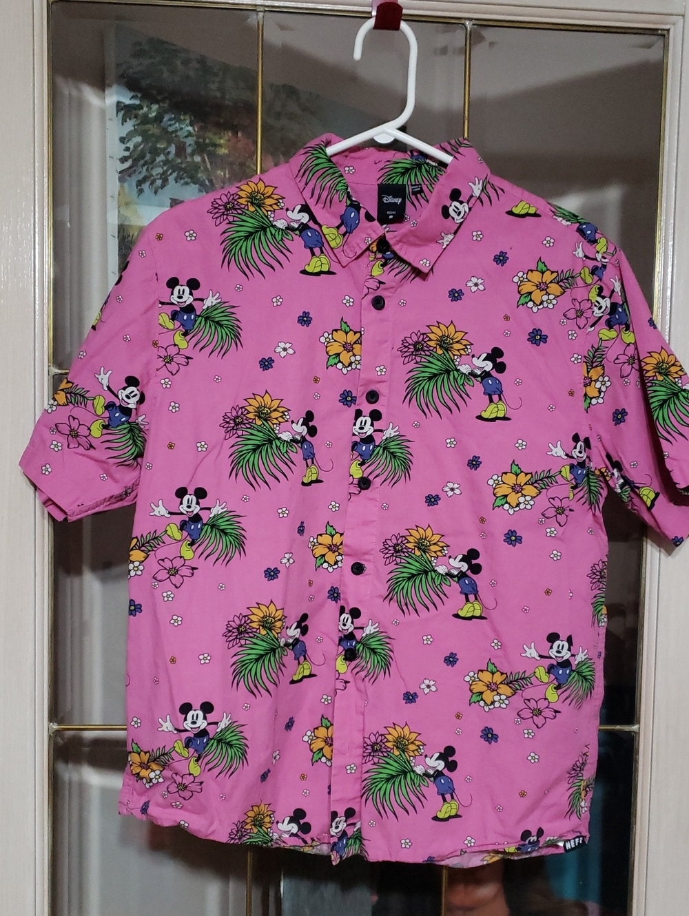 Disney Mickey Mouse Design Tropical Flower hirt. Sizr S